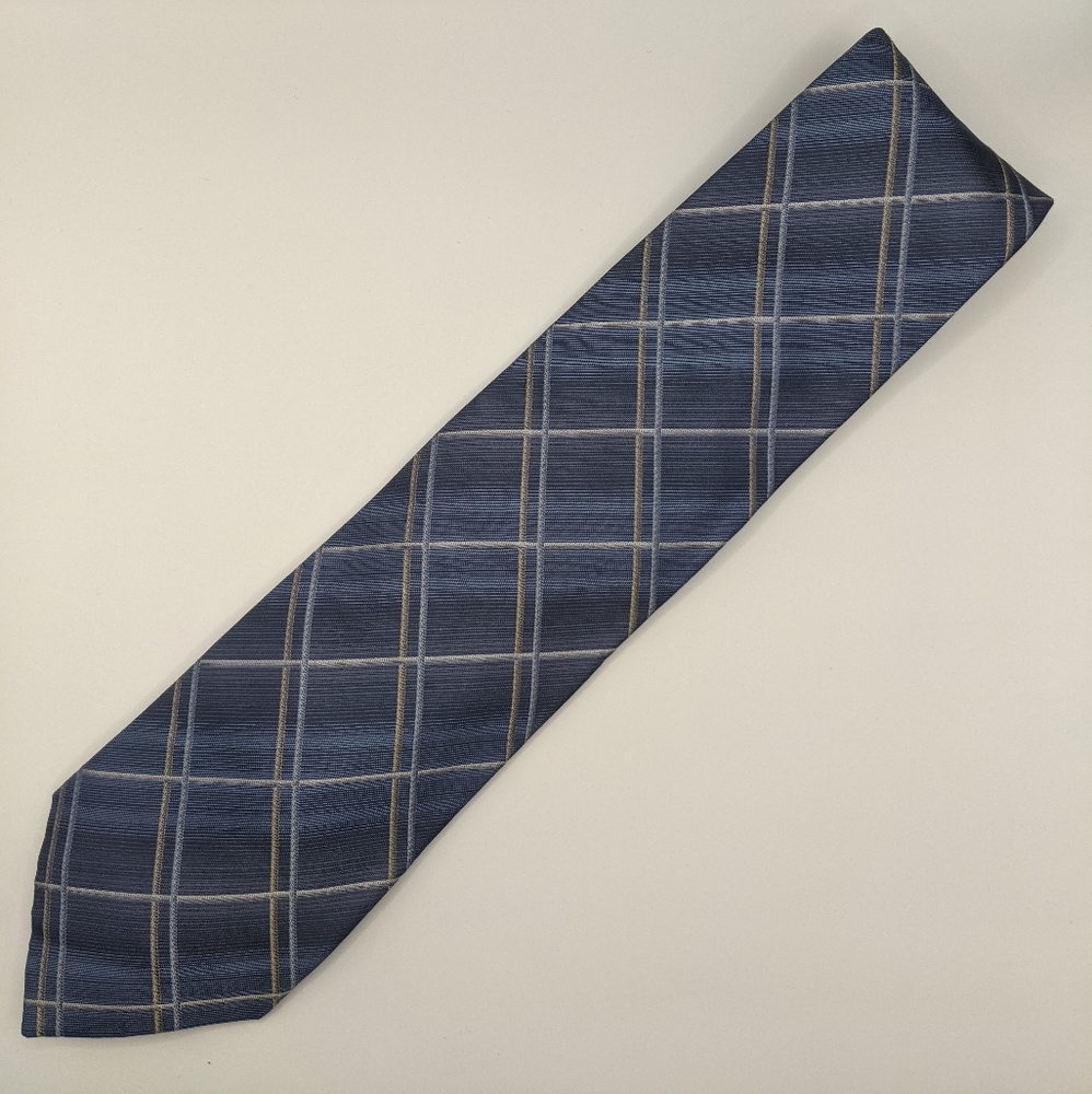 Kenneth Cole - Blue Diamond Pattern Men's Neck Tie